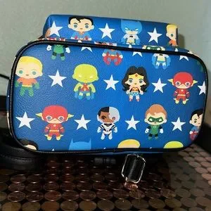 Loungefly DC Comics Justice League Chibi Print Brand New with Tags Loungefly DC Comics Justice League Chibi Mini Backpack  main image 2